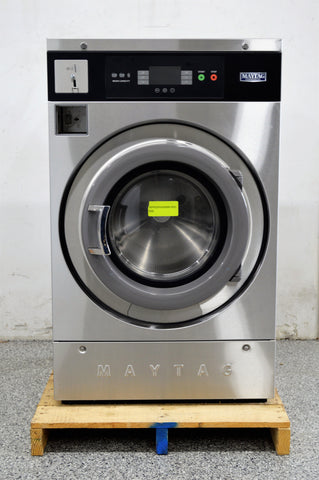 Used 25lb coin-operated Maytag washer from Midwest Laundries in Chicago
