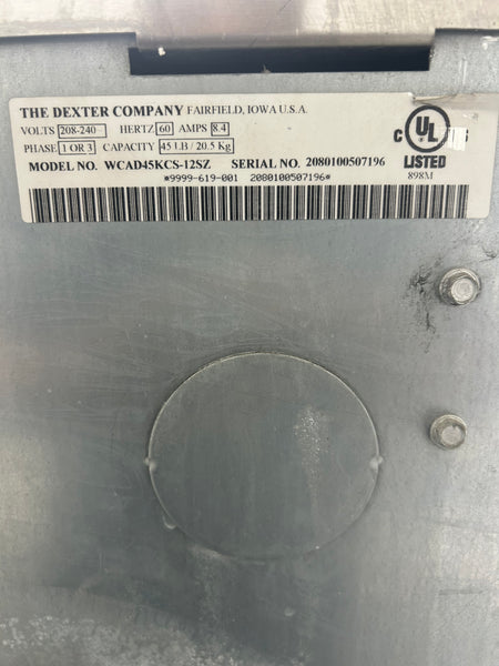 Exter Serial Number 2008 Dexter WCAD45KCS-12SZ T650, 40lb - Midwest Laundries Inc