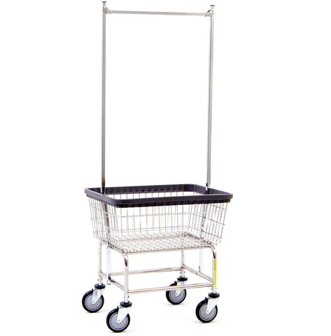 100E58 Laundry Cart With Pole Racks