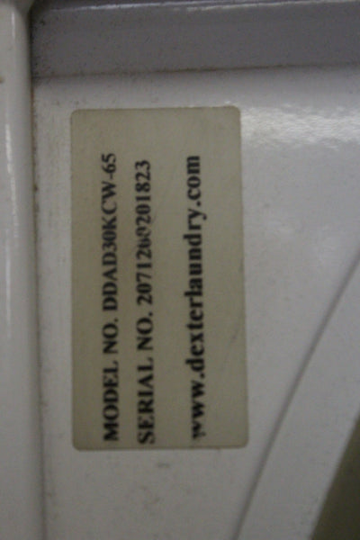 Dexter DDAD30KCW Serial Tag