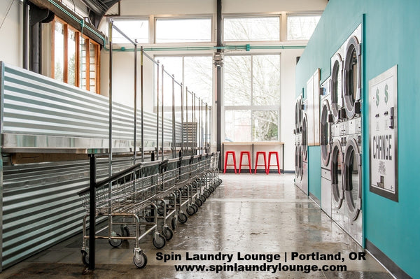 100T58 Front Load Laundry Carts w/ Double Pole Racks (2 PACK)