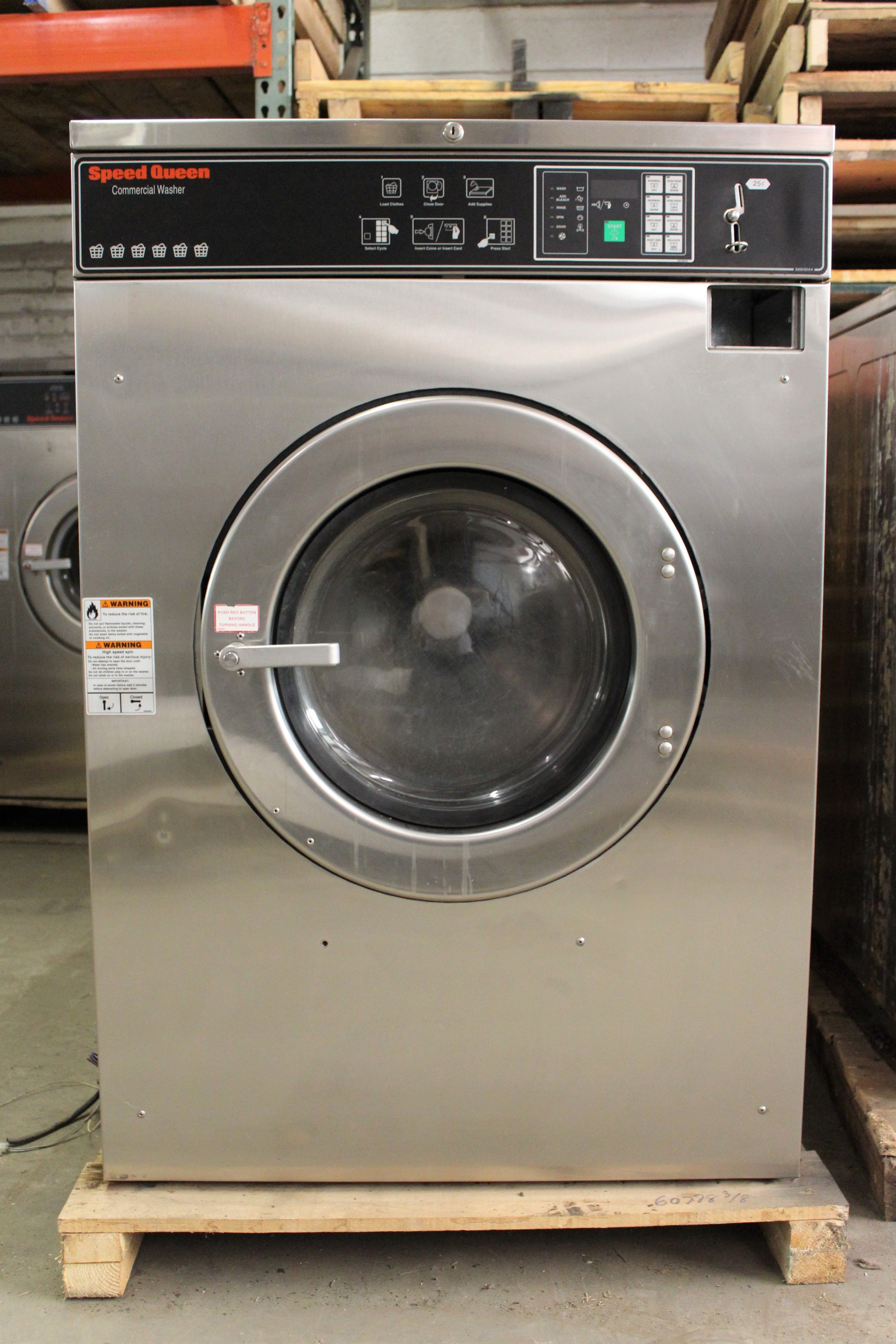 Speed Queen Front Load washer, 30 lb Capacity, SC30MD, 3 PH, Stainless Steel